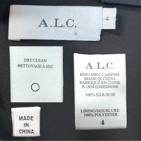 A.L.C. - Women’s ‘Natalia’ Silk Maxi Dress, Floral Mixed Print - Black, Size 4 - Picture 9 of 17